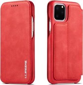Voor iPhone 11 Hon Ancient Series lederen tas met kaartsleuven en houder en portemonnee (rood)