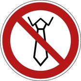 Verboden stropdas te dragen bord - kunststof 150 mm