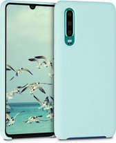 kwmobile telefoonhoesje voor Huawei P30 - Hoesje met siliconen coating - Smartphone case in mat mintgroen