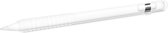 kwmobile hoesje voor styluspen voor Apple Pencil (1. Gen) - siliconenhoes voor tablet pen - wit / transparant