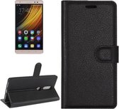 Voor Lenovo Phab 2 Plus Litchi Texture Horizontale Flip Leren Case met Magnetische Gesp & Houder & Kaartsleuven & Portemonnee (Zwart)