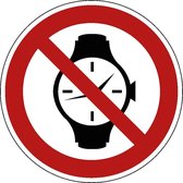 Horloges verboden bord - kunststof 100 mm
