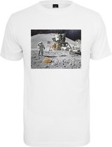 Urban Classics Heren Tshirt -L- Pizza Moon Landing Wit