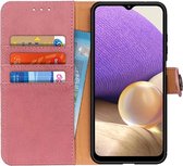 KHAZNEH Samsung Galaxy A32 5G Hoesje Portemonnee Book Case Roze