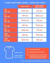 Koek wous met vlag Brabant t-shirts Brabants dialect zwart voor dames XL