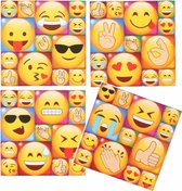 52x Emoji smiley koelkast memo magneten