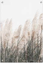 Pampass Grass Tuinposter (60x90cm) - Wallified - Tekst - Zwart Wit - Poster - Wall-Art - Woondecoratie - Kunst - Posters  - Wallified - Tuinposter - Tuindoek - Poster Buiten - Tuin