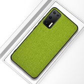 Voor Huawei P40 schokbestendige doektextuur PC + TPU beschermhoes (groen)