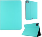 Voor iPad Pro 11 inch (2020) Spanning Platbinding Stretchleer + TPU-beugel Beschermende holster met slaapfunctie (groen)