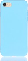 Voor iPhone SE 2020 effen kleur mat TPU telefoonhoes (skay blauw)