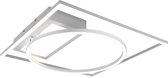 LED Plafondlamp - Plafondverlichting - Trion Dowino - 33W - Aanpasbare Kleur - Vierkant - Mat Wit - Aluminium - BSE