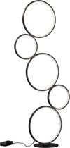 LED Vloerlamp - Trinon Rondy - 36W - Warm Wit 3000K - Dimbaar - Rond - Mat Zwart - Aluminium