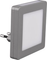 Stekkerlamp Lamp - Stekkerspot - Trinon Hiko - 0.3W - Warm Wit 3000K - Vierkant - Mat Grijs - Kunststof