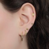 Classic 20mm Gold Plated Silver Hoops