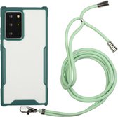 Samsung Galaxy S21 Ultra Hoesje met Koord Back Cover Keycord Groen