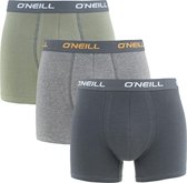 O'Neill boxers 3P plain combi groen & grijs - XXL