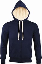 SOLS Sherpa Unisex Zip-Up Hooded Sweatshirt / Hoodie (Franse marine)