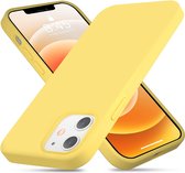 Silicone case geschikt voor Apple iPhone 12 Mini - 5.4 inch - geel