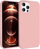 Silicone case geschikt voor Apple iPhone 12 / 12 Pro - 6.1 inch - roze