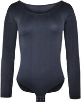 Dames Shirt Casual Body met haaksluiting - Zwart - Maat M/L