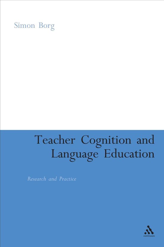 Teacher Cognition and Language Education - cover