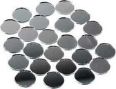 Spiegel mozaiek tegels, d: 18 mm, dikte 2 mm, , ronde, 400stuks