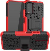 Coverup Rugged Kickstand Back Cover - Geschikt voor Xiaomi Redmi 9T Hoesje - Rood