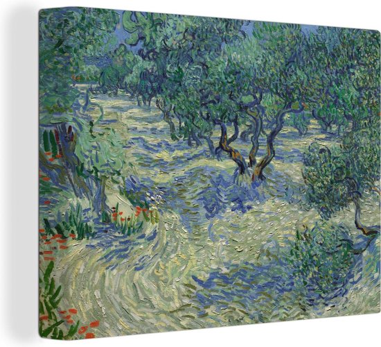 Canvas Schilderij De Olijfgaard - Vincent van Gogh - 160x120 cm -  Wanddecoratie XXL | bol.com