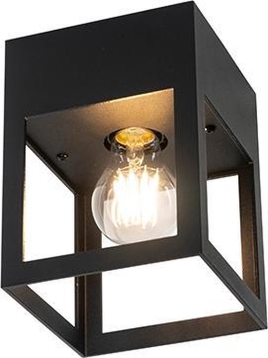 QAZQA cela - Moderne Plafondlamp - 1 lichts - L 13.2 cm - Zwart - Woonkamer | Slaapkamer | Keuken