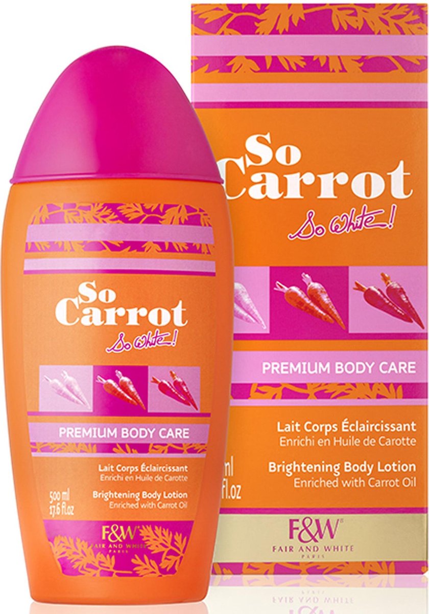 Lotion corporelle éclaircissante Fair and White So Carrot 500 ml