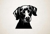 Wanddecoratie - Hond - Weimaraner - L - 75x76cm - Zwart - muurdecoratie - Line Art