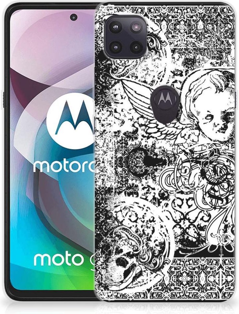 Silicone Back Case Motorola Moto G 5G Skulls Angel