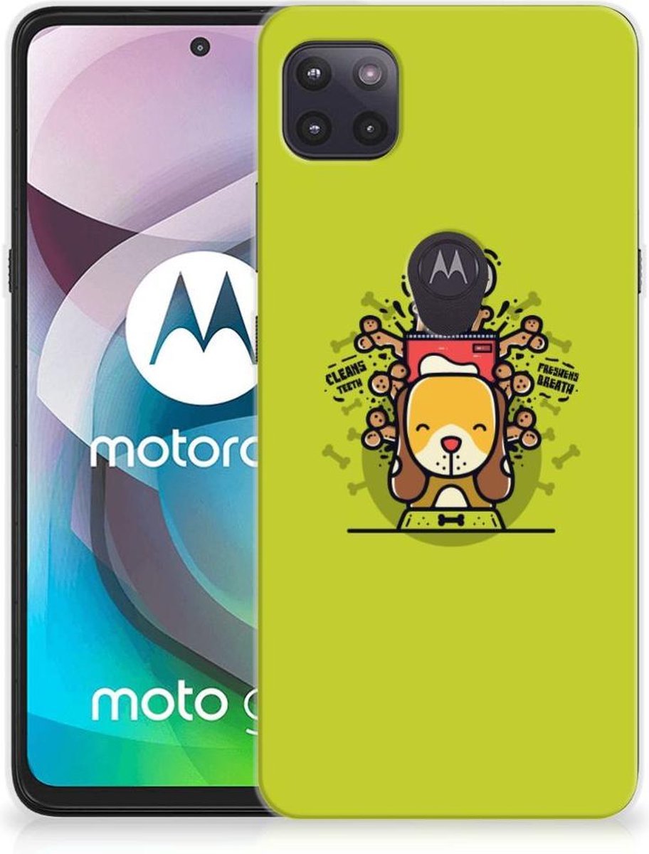 Motorola Moto G 5G Telefoonhoesje met Naam Doggy Biscuit