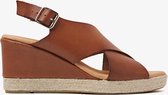 VIA VAI Paula Grace Espadrilles - Met Sleehak - Cognac - Maat 41