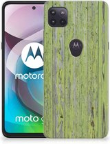 Cover Case Motorola Moto G 5G Smartphone hoesje Green Wood