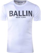 Ballin - Heren T-Shirt - Ronde Hals -Regular Fit - Wit