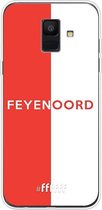 6F hoesje - geschikt voor Samsung Galaxy A6 (2018) -  Transparant TPU Case - Feyenoord - met opdruk #ffffff