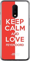 6F hoesje - geschikt voor OnePlus 7 -  Transparant TPU Case - Feyenoord - Keep calm #ffffff
