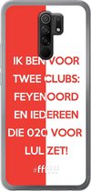6F hoesje - geschikt voor Xiaomi Redmi 9 -  Transparant TPU Case - Feyenoord - Quote #ffffff