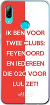 6F hoesje - geschikt voor Honor 10 Lite -  Transparant TPU Case - Feyenoord - Quote #ffffff