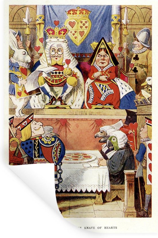 Sticker Muursticker Alice au pays des merveilles Illustration Vintage interrogation...