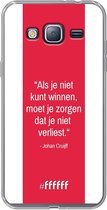Samsung Galaxy J3 (2016) Hoesje Transparant TPU Case - AFC Ajax Quote Johan Cruijff #ffffff