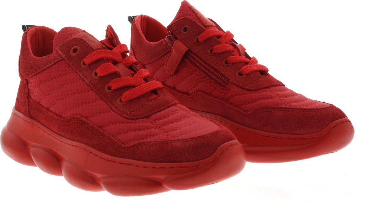 sneakers red rag
