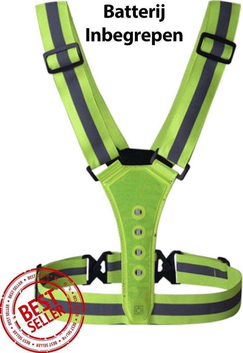 Hardloopvest met Led Reflectief - Running vest - Veiligheidsvest - Sportvest - Hardloopverlichting - One size fits all