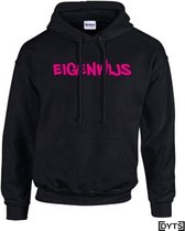 Hoodie | Karakter | Eigenwijs03 | Kids - fluor pink, M 7/8(41cm)