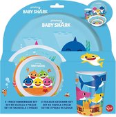 Ensemble de service pour enfants Bébé Shark 3 pièces - Mélamine / plastique