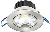 LED Spot - Inbouwspot - Lila - Rond 5W - Warm Wit 2700K - Mat Chroom Aluminium - Kantelbaar Ø83mm