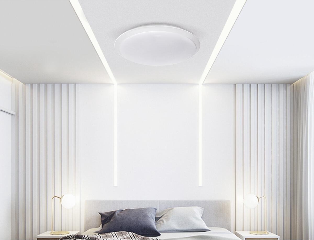 Lampe LED Plafond - Basic - Opbouw ronde 15W - Clair / Wit Froid 6400K -  Matt Wit Aluminium - Ø230mm