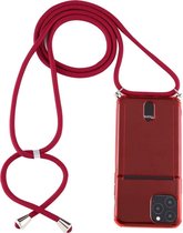 Apple iPhone 12 Pro Hoesje - Mobigear - Lanyard Serie - TPU Hoesje met koord - Rood - Hoesje Geschikt Voor Apple iPhone 12 Pro