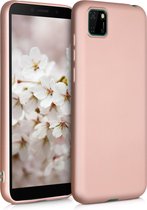 kwmobile telefoonhoesje voor Huawei Y5p - Hoesje voor smartphone - Back cover in metallic roségoud